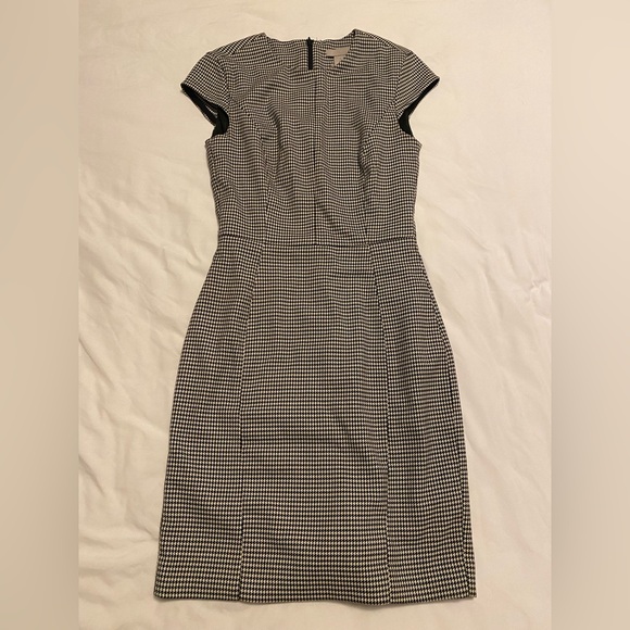 Black and White Houndstooth Work Dress Size 0 - Picture 1 of 2